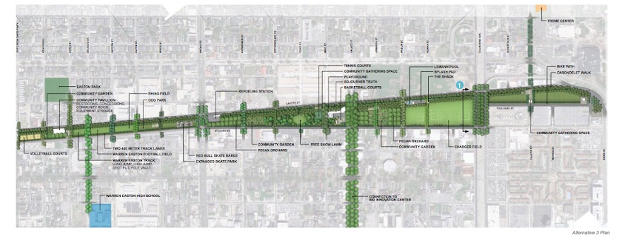 Map of the Lafitte Greenway