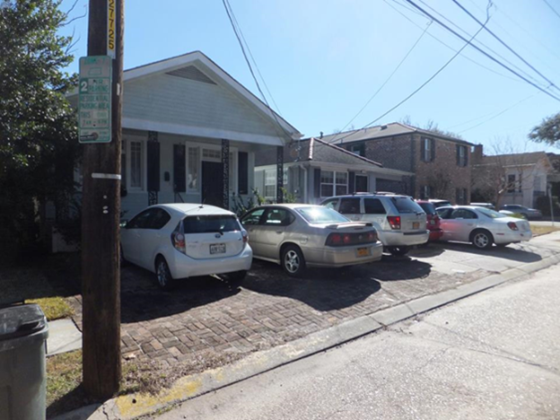 New Orleans Front Yard Parking Lot