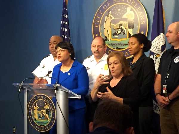 Mayor LaToya Cantrell addresses the press for the first time since Friday's city-wide flooding due to severe weather at City Hall on Tuesday, May 22, 2018. (Photo by Frankie Prijatel, NOLA.com | The Times-Picayune)